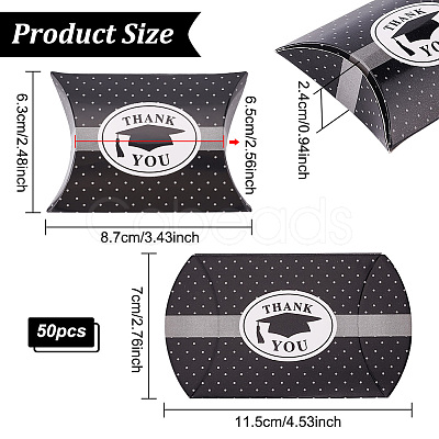 Paper Pillow Candy Box Treat Boxes CON-WH0085-47-1