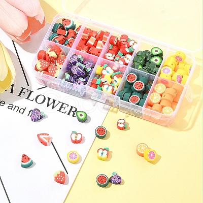 200Pcs 10 Styles Handmade Polymer Clay Beads CLAY-FS0001-40-1