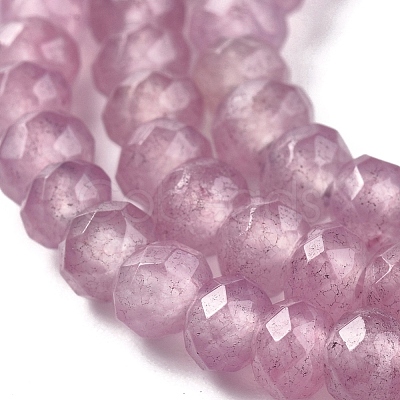 Dyed Natural Malaysia Jade Rondelle Beads Strands X-G-E316-2x4mm-46-1