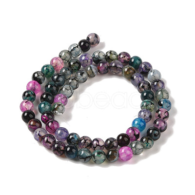 Natural Dragon Veins Agate Bead Strands G-NH0013-B01-01-1