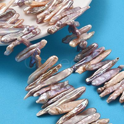 Natural Baroque Keshi Pearl Beads Strands PEAR-P064-03C-01A-1
