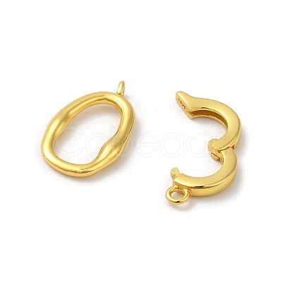Rack Plating 925 Sterling Silver Fold Over Clasps LS-STER-G038-04G-1