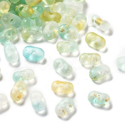 Gradient Color Transparent Frosted Acrylic Beads X1-OACR-M023-06B-1