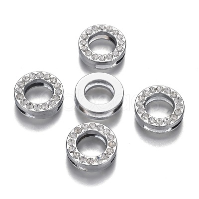 Alloy Letter Slide Charms RB-F034-01O-P-RS-1