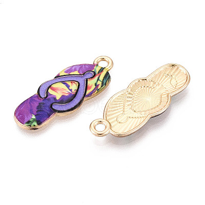 Alloy Enamel Pendants ENAM-T022-39KCG-05-1
