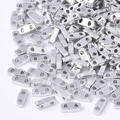 Electroplate Opaque Glass Seed Beads X-SEED-S023-20A-03-1