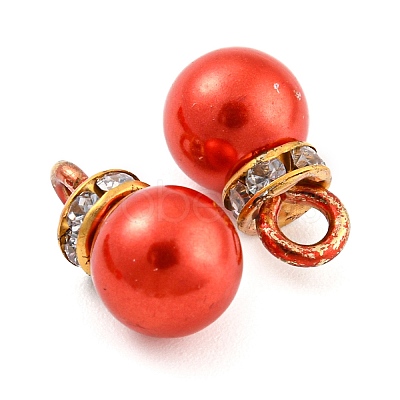(Defective Closeout Sale: Ring Dyed)ABS Plastic Imitation Pearl Charms KY-XCP0001-25G-05-1