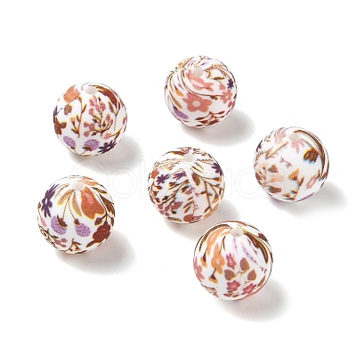 Floral Silicon Beads SL-CBAC986-03A-1