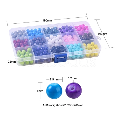 Baking Paint Glass Beads DGLA-Q026-02-1