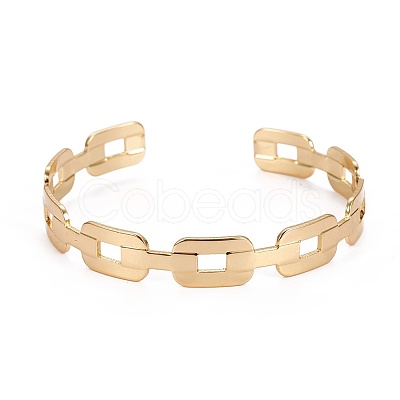 Long-Lasting Plated Brass Cuff Bangles BJEW-E370-08G-1