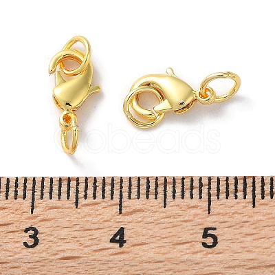 Rack Plating Brass Lobster Claw Clasps KK-F090-26G-01-1