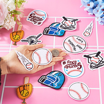 16Pcs 8 Styles Computerized Embroidery Cloth Iron on/Sew on Patches DIY-TA0012-13-1