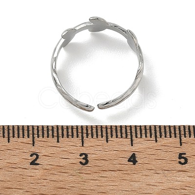 304 Stainless Steel Cuff Open Rings for Women RJEW-L341-02F-P-1