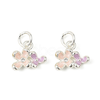 Brass Enamel Charms KK-C107-19S-1