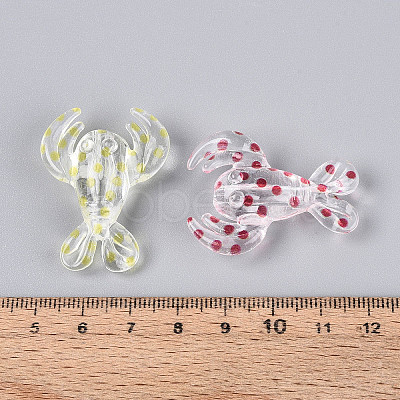 Printed Transparent Acrylic Beads TACR-T029-10M-1