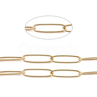 Ion Plating(IP) 304 Stainless Steel Paperclip Chains CHS-F010-01C-G-01-1