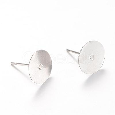 Tarnish Resistant 304 Stainless Steel Stud Earring Findings STAS-T007-4mm-01-1