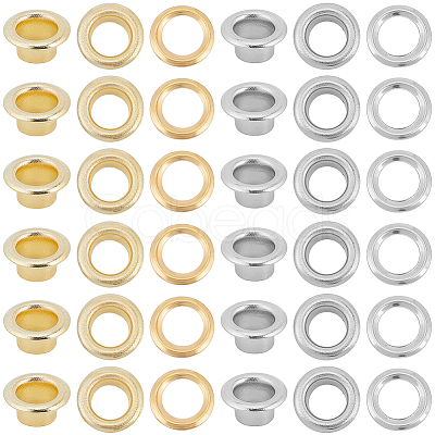 200Pcs 2 Colors Iron Grommet Eyelet Findings IFIN-GF0001-59B-1