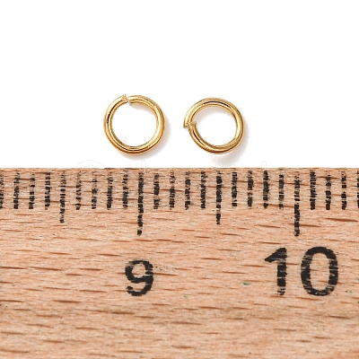 304 Stainless Steel Open Jump Rings A-STAS-R049-4x0.6mm-G-1