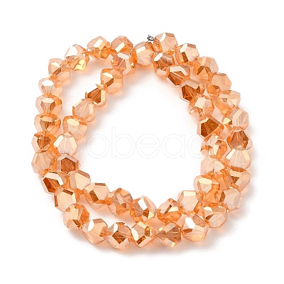 Transparent Electroplate Glass Beads Strands EGLA-I017-04-PL01-1
