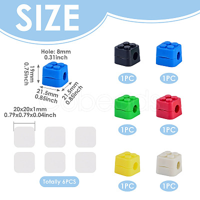 6Pcs PP Plastic Cable Organizers Clips AJEW-TADJ0001-35-1