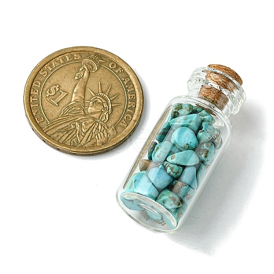 Transparent Glass Wishing Bottle Decoration AJEW-JD00010-1