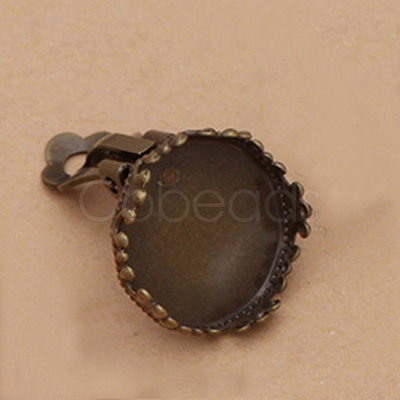 Brass Clip-on Earring Settings KK-WH0047-19B-1