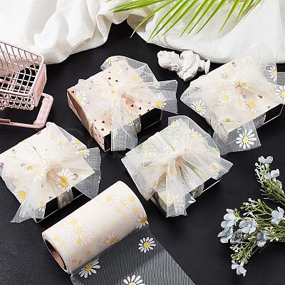Organza Ribbons ORIB-WH0001-001-1