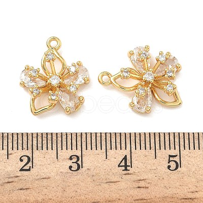 Brass Micro Pave Cubic Zirconia Pendants KK-A281-12B-G-1