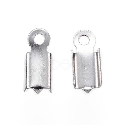 Tarnish Resistant 304 Stainless Steel Folding Crimp Ends STAS-F040-45-P-1