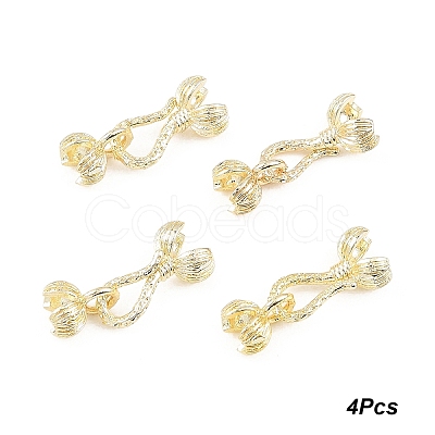 4Pcs Locking Double Brass Bead Tips KK-YW0004-92LG-1