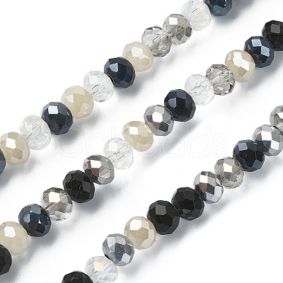Electroplate Glass Beads Strands EGLA-YW0002-D01-1