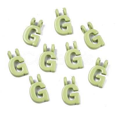 Spray Painted Alloy  2-Loop Link Pendants LS-X-PALLOY-T075-48G-RS-1