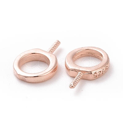 925 Sterling Silver Screw Eye Peg Bails X-STER-D035-42RG-1