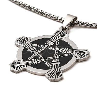 Non-Tarnish 201 Stainless Steel Pendant Necklaces NJEW-B095-03-1