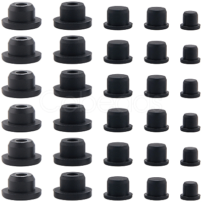 30Pcs 5 Styles Silicone Hole Plugs AJEW-GF0011-63F-1