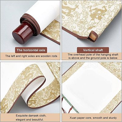 6Pcs 6 Style Polyester Vertical Painted Scroll AJEW-NB0002-91-1