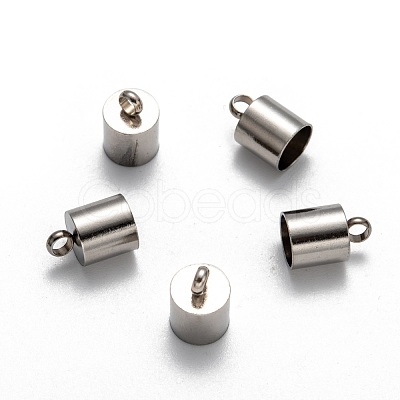 Tarnish Resistant Smooth Surface 201 Stainless Steel Cord Ends STAS-R063-94-1