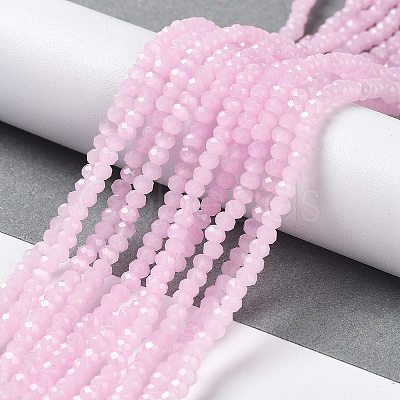 Baking Paint Imitation Jade Glass Bead Strands DGLA-A034-J2MM-A26-1