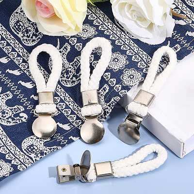 CHGCRAFT 8Pcs Iron Pacifier Clips AJEW-CA0003-77-1