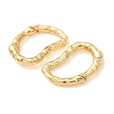 Hammered Brass Spring Gate Rings KK-CBA90BB-04G-1