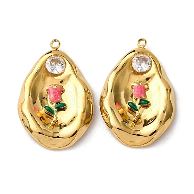 304 Stainless Steel Enamel Pendants STAS-L299-12G-02-1