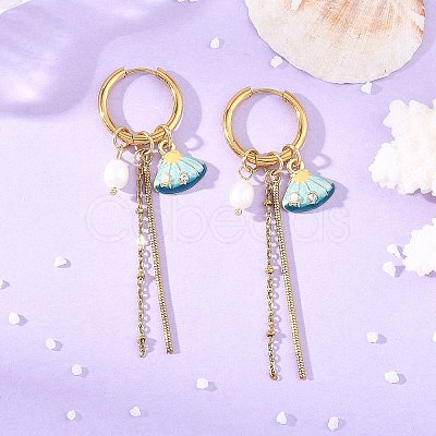 Alloy Rhinestone Hoop Earrings EJEW-JE07389-1