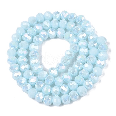 Electroplate Glass Beads Strands EGLA-A044-P6mm-B06-1