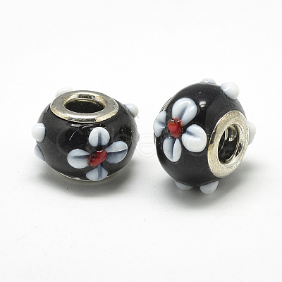 Handmade Lampwork European Beads X-LAMP-Q029-03K-1