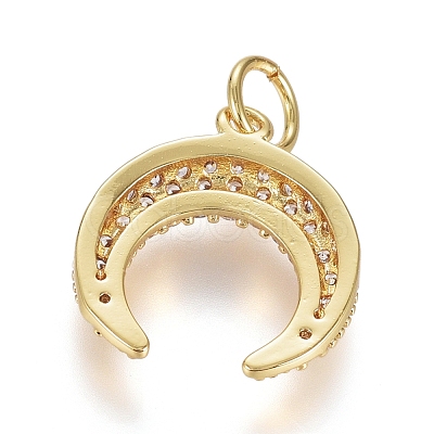 Brass Micro Pave Cubic Zirconia Pendants ZIRC-G166-06G-1