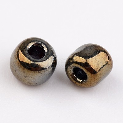 8/0 Electroplated Iris Round Glass Seed Beads X-SEED-A009-3mm-602-1
