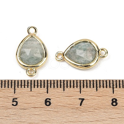 Natural Amazonite Faceted Connector Charms G-L514-048P-07-1