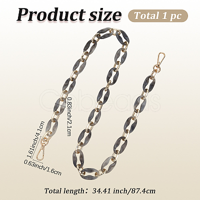 Oval Resin Link Purse Chains FIND-WH20006-62D-1