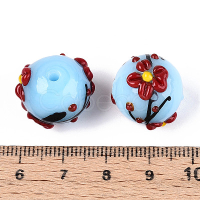 Handmade Lampwork Enamel Beads LAMP-T023-23F-1